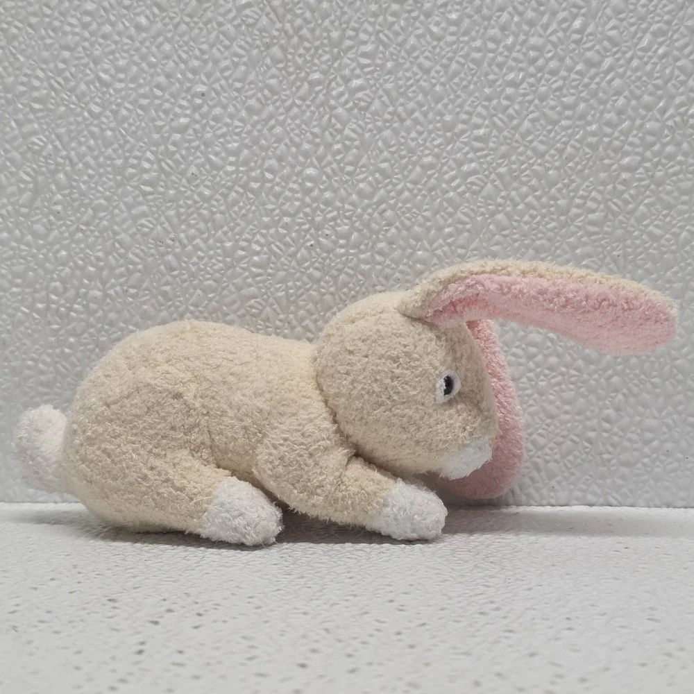 Russ Berrie Egbert White Cream Bunny Rabbit Mini Chamois 5